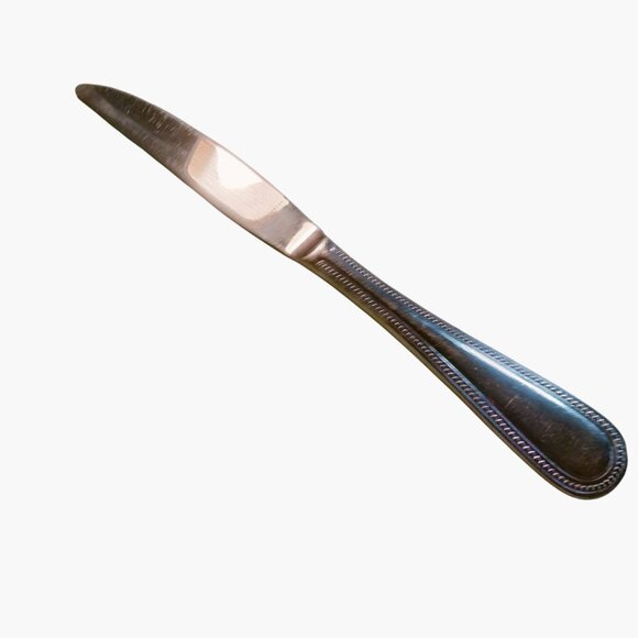 Stainless Steel Beaded Edge Dinner Knife 9 inch Replacement Flatware Lot 7 - Picture 5 of 5